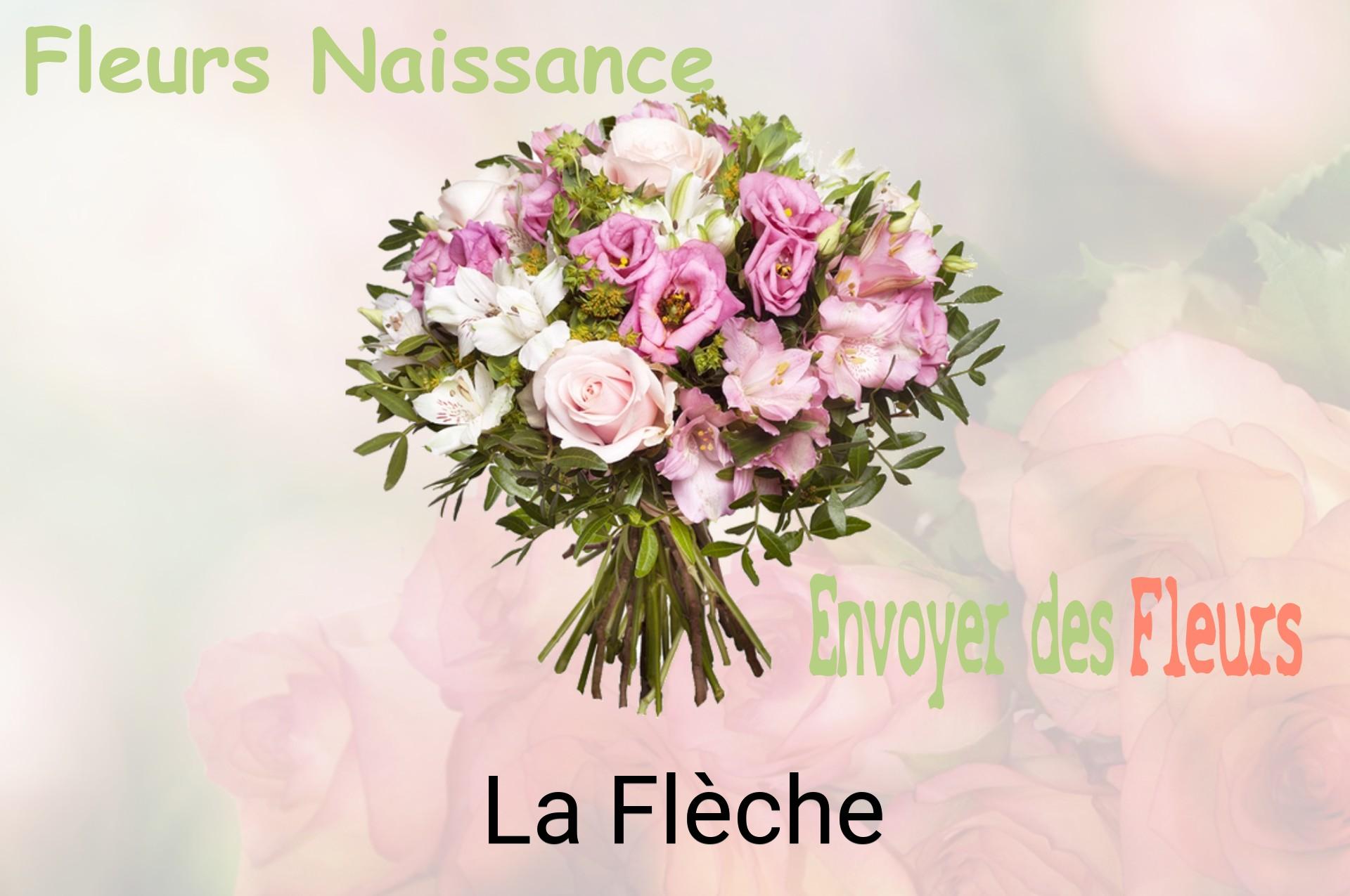 Bouquet de fleurs de naissance livré à La Flèche